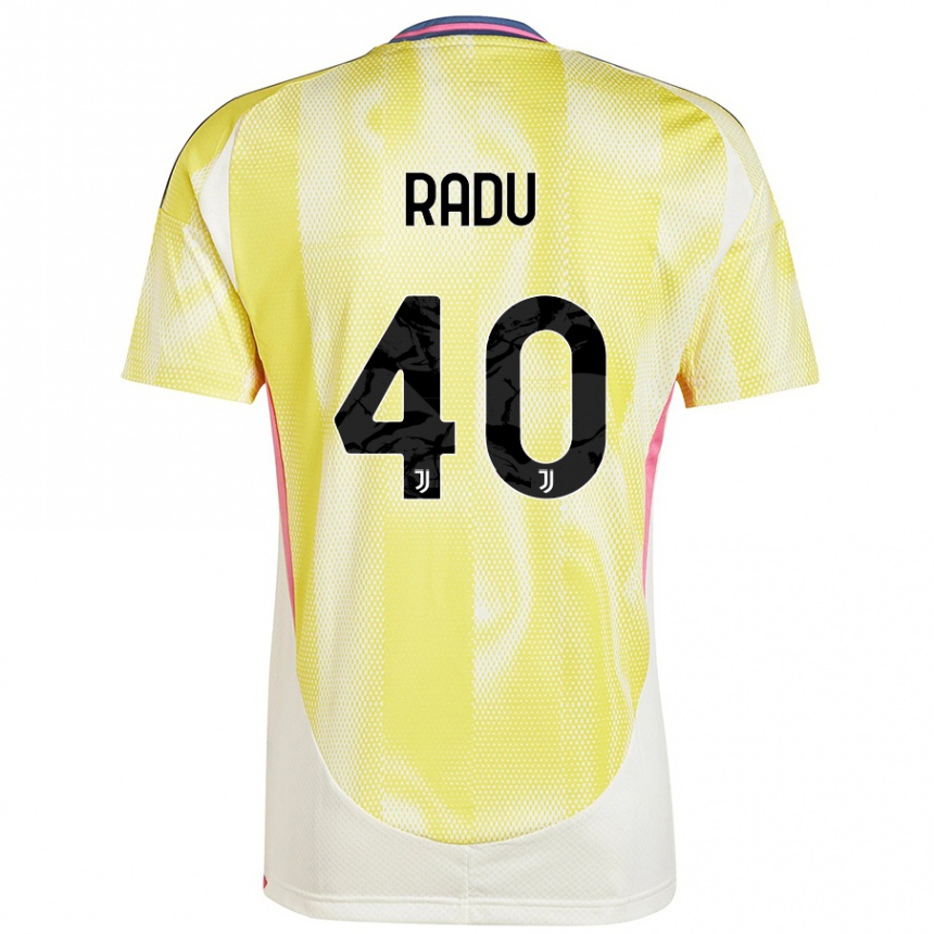 Kids Football Riccardo Radu #40 Solar Yellow Away Jersey 2024/25 T-Shirt