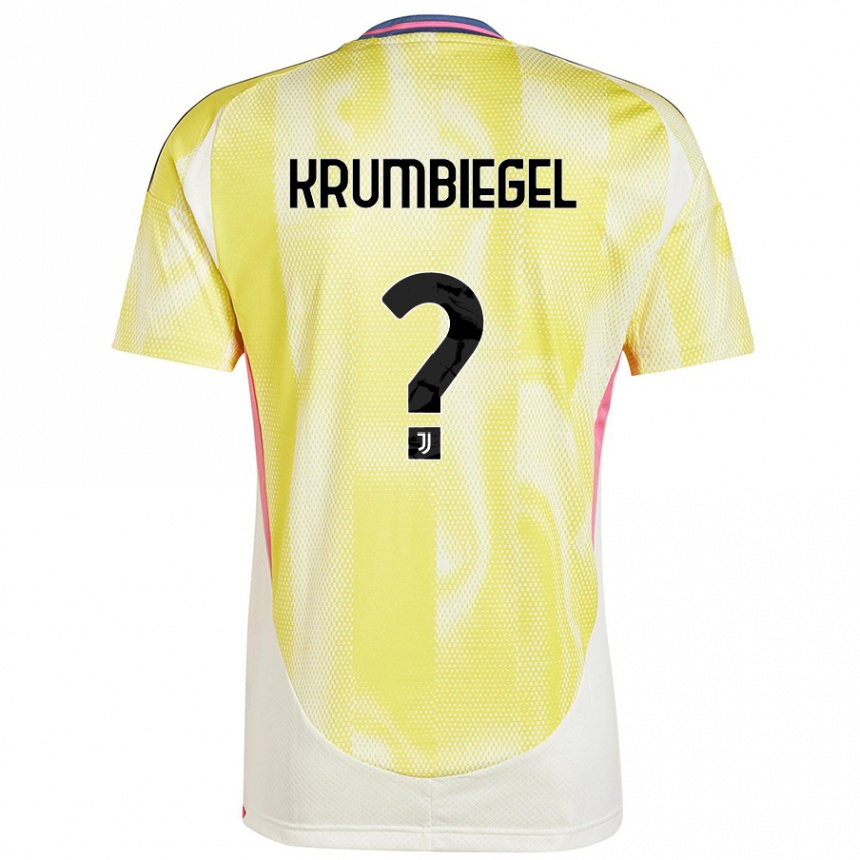 Kids Football Paulina Krumbiegel #0 Solar Yellow Away Jersey 2024/25 T-Shirt