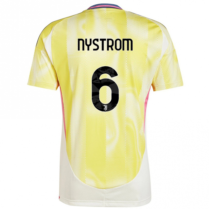 Kids Football Paulina Nyström #6 Solar Yellow Away Jersey 2024/25 T-Shirt