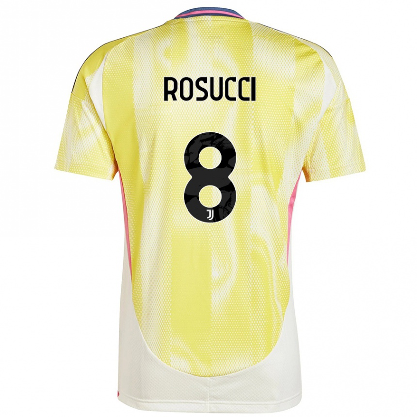 Kids Football Martina Rosucci #8 Solar Yellow Away Jersey 2024/25 T-Shirt