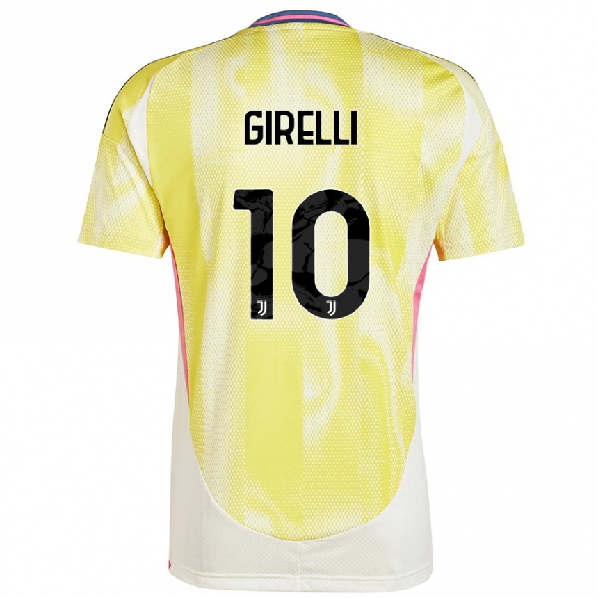 Kids Football Cristiana Girelli #10 Solar Yellow Away Jersey 2024/25 T-Shirt