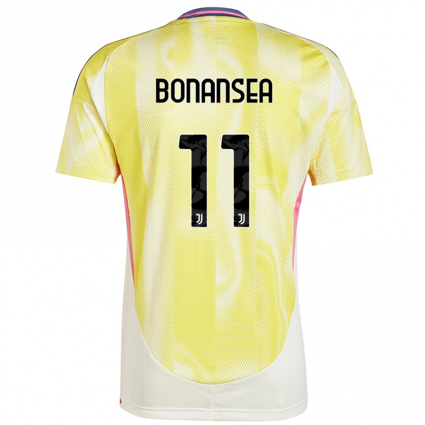 Kids Football Barbara Bonansea #11 Solar Yellow Away Jersey 2024/25 T-Shirt