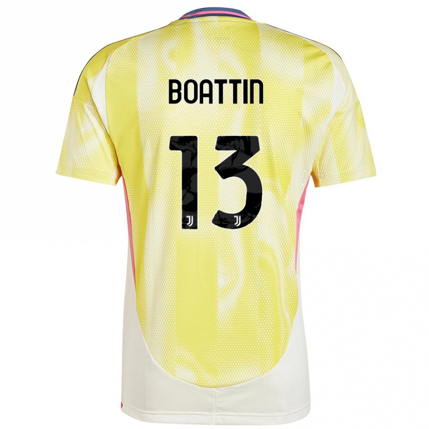 Kids Football Lisa Boattin #13 Solar Yellow Away Jersey 2024/25 T-Shirt