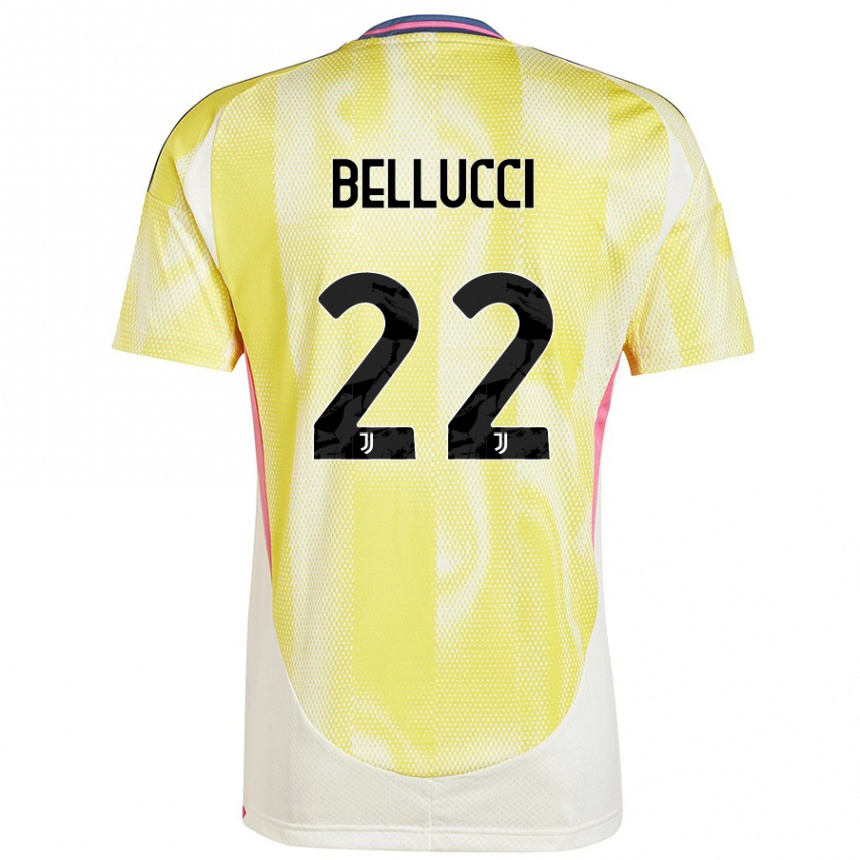 Kids Football Melissa Bellucci #22 Solar Yellow Away Jersey 2024/25 T-Shirt