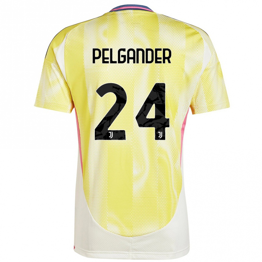 Kids Football Elsa Pelgander #24 Solar Yellow Away Jersey 2024/25 T-Shirt