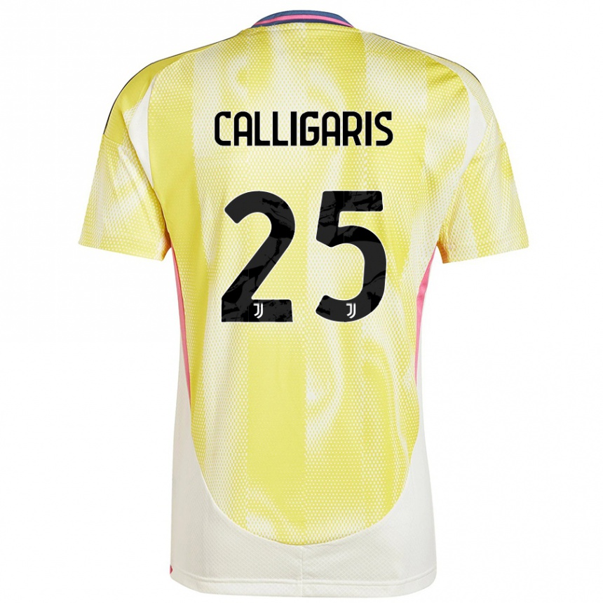 Kids Football Viola Calligaris #25 Solar Yellow Away Jersey 2024/25 T-Shirt