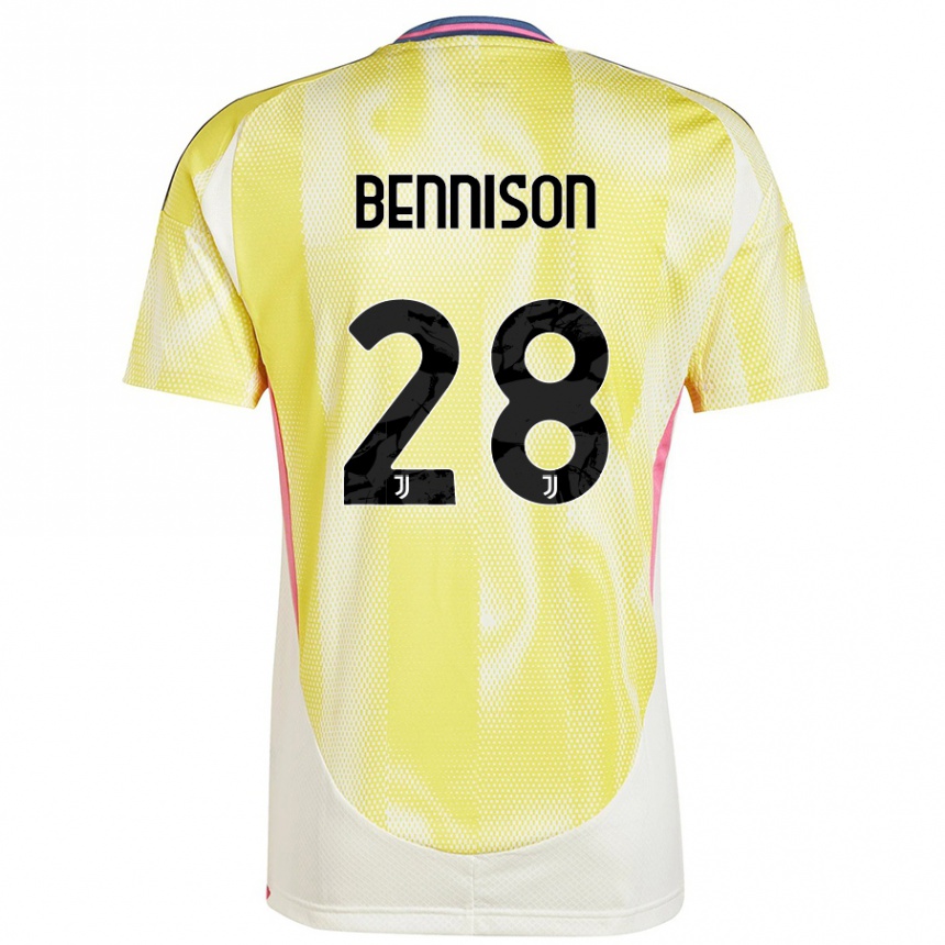 Kids Football Hanna Bennison #28 Solar Yellow Away Jersey 2024/25 T-Shirt