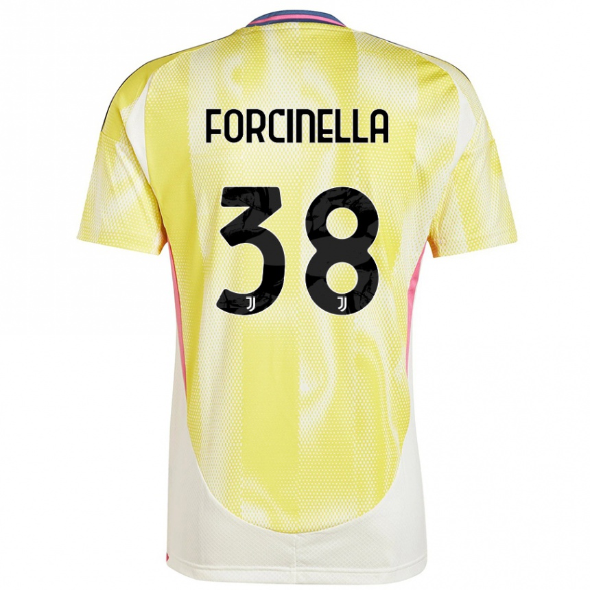 Kids Football Camilla Forcinella #38 Solar Yellow Away Jersey 2024/25 T-Shirt