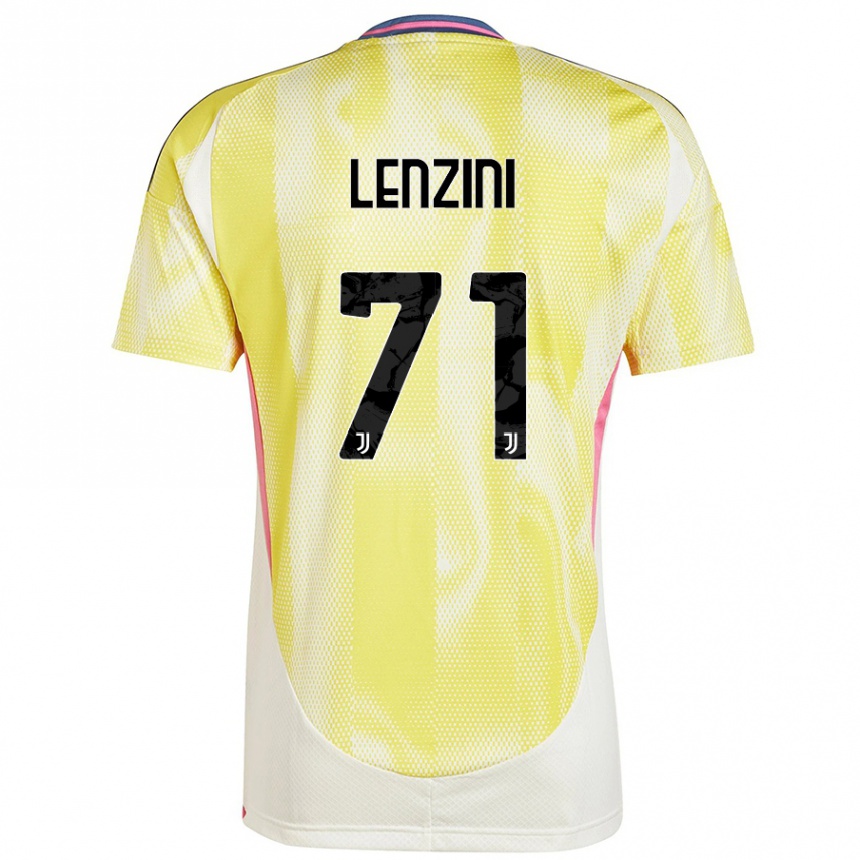 Kids Football Martina Lenzini #71 Solar Yellow Away Jersey 2024/25 T-Shirt