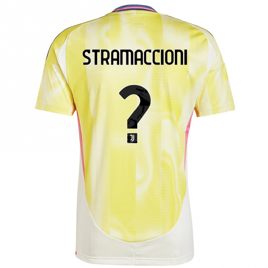 Kids Football Diego Stramaccioni #0 Solar Yellow Away Jersey 2024/25 T-Shirt