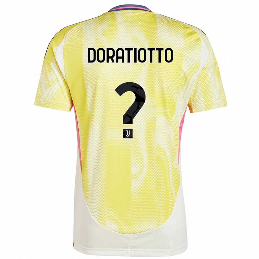 Kids Football Giulio Doratiotto #0 Solar Yellow Away Jersey 2024/25 T-Shirt