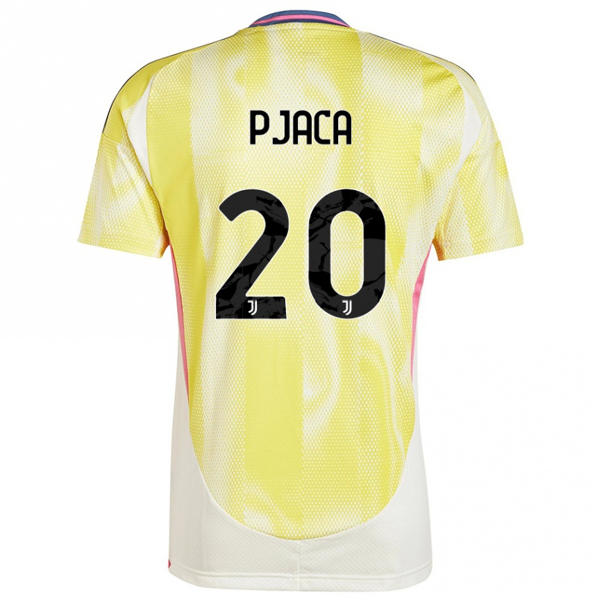 Kids Football Marko Pjaca #20 Solar Yellow Away Jersey 2024/25 T-Shirt