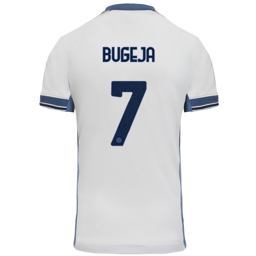 Kids Football Haley Bugeja #7 White Grey Away Jersey 2024/25 T-Shirt