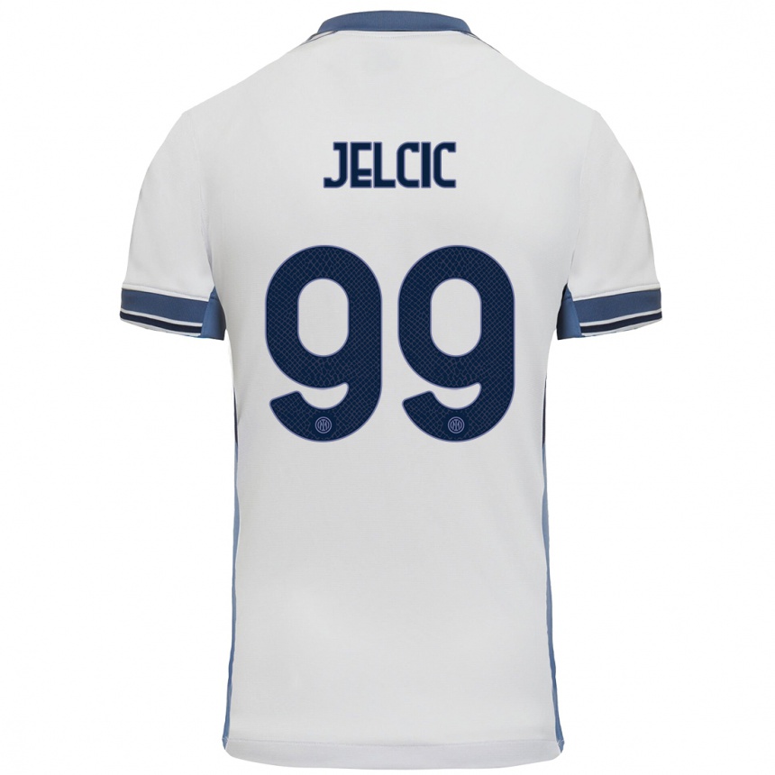 Kids Football Maja Jelčić #99 White Grey Away Jersey 2024/25 T-Shirt