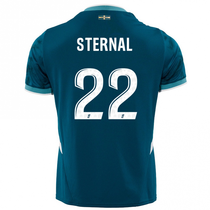 Kids Football Enzo Sternal #22 Turquoise Blue Away Jersey 2024/25 T-Shirt