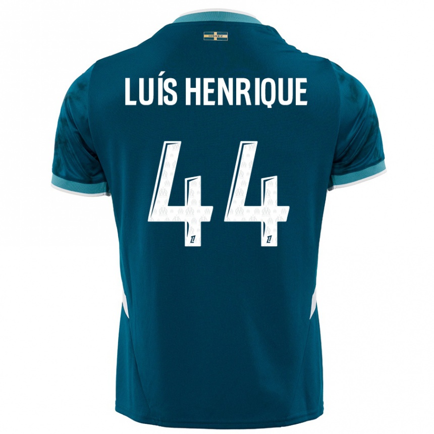 Kids Football Luis Henrique #44 Turquoise Blue Away Jersey 2024/25 T-Shirt