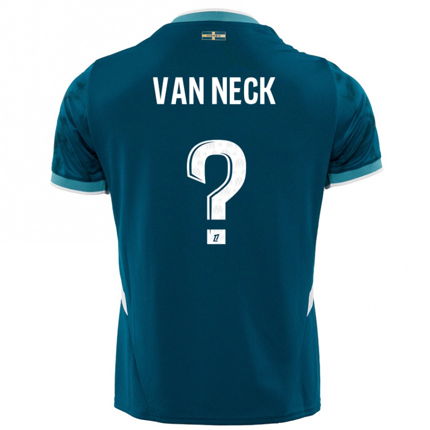 Kids Football Jelle Van Neck #0 Turquoise Blue Away Jersey 2024/25 T-Shirt