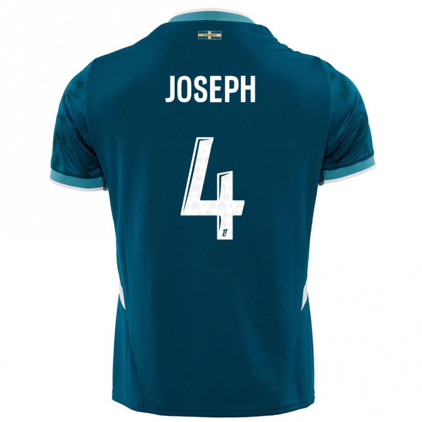 Kids Football Tabita Joseph #4 Turquoise Blue Away Jersey 2024/25 T-Shirt