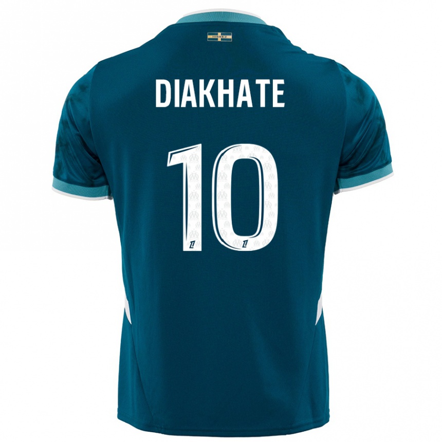 Kids Football Ndeye Awa Diakhaté #10 Turquoise Blue Away Jersey 2024/25 T-Shirt