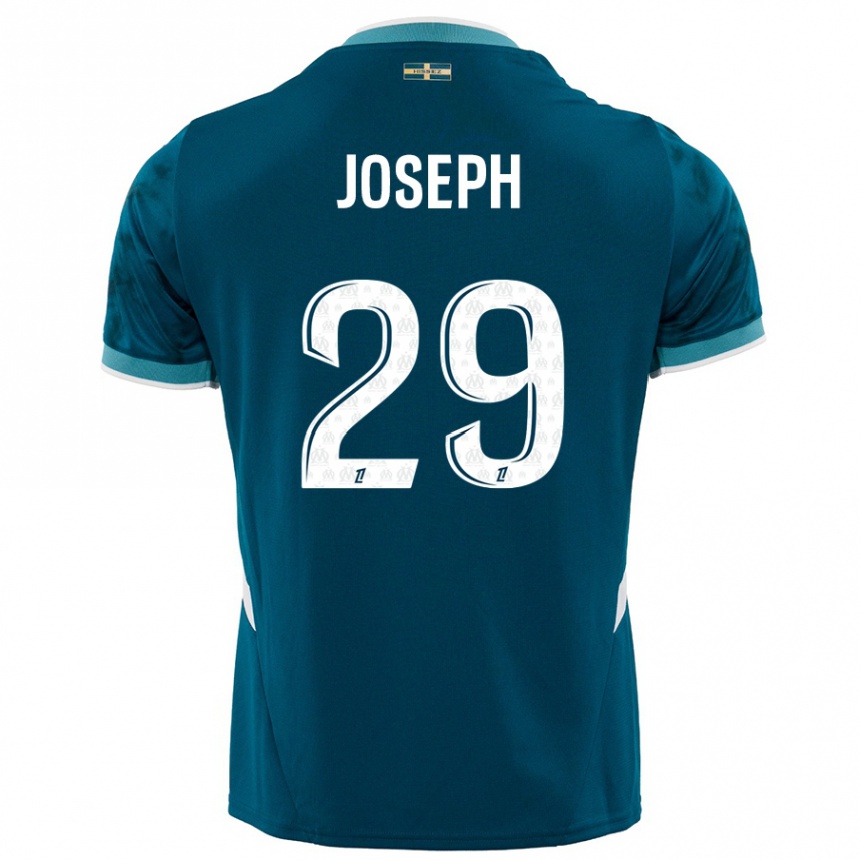 Kids Football Darlina Joseph #29 Turquoise Blue Away Jersey 2024/25 T-Shirt