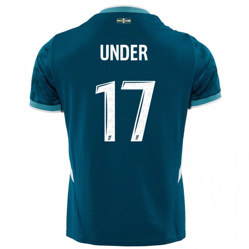 Kids Football Cengiz Under #17 Turquoise Blue Away Jersey 2024/25 T-Shirt