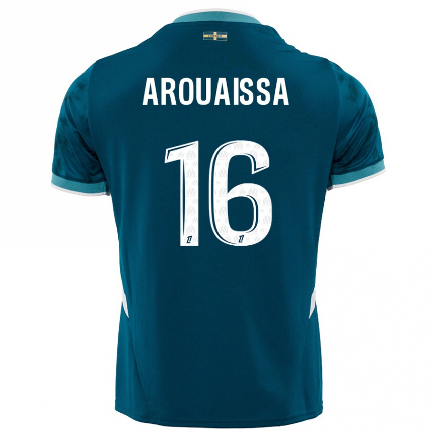 Kids Football Ines Arouaissa #16 Turquoise Blue Away Jersey 2024/25 T-Shirt