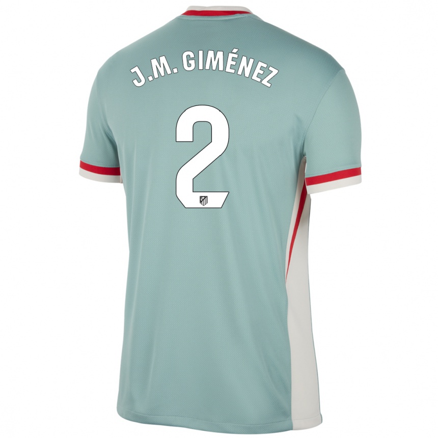 Kids Football Jose Maria Gimenez #2 Light Beige Blue Away Jersey 2024/25 T-Shirt