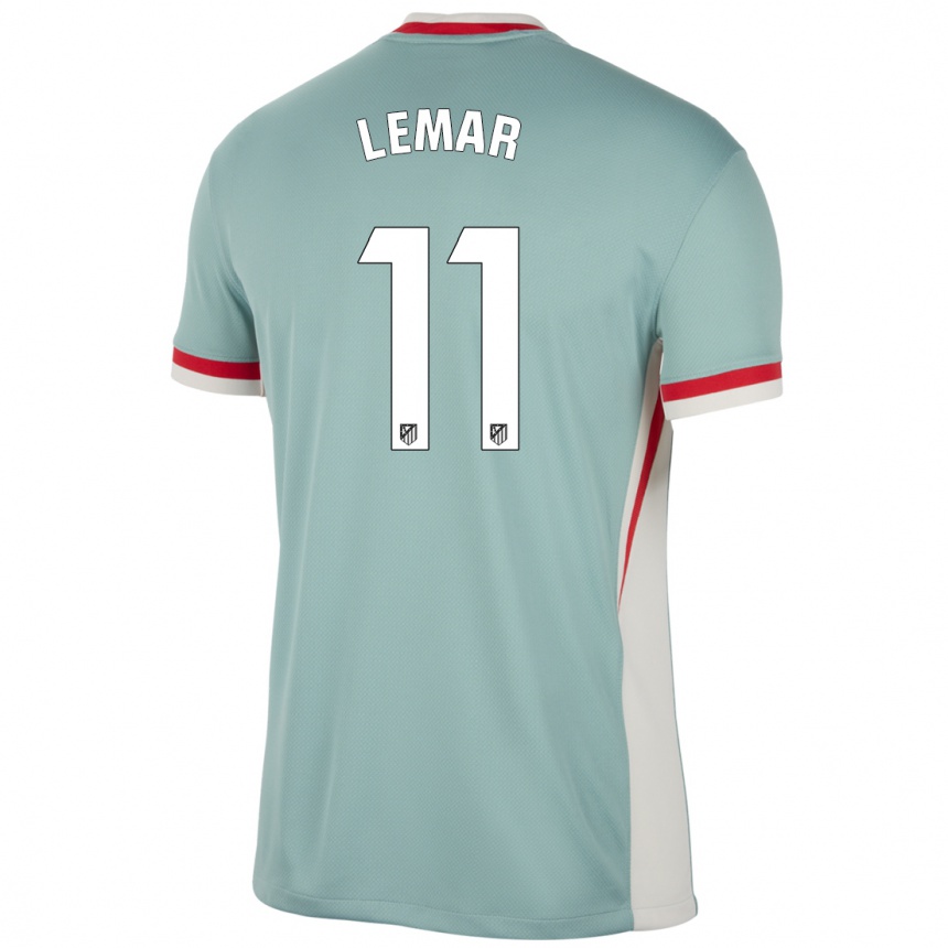 Kids Football Thomas Lemar #11 Light Beige Blue Away Jersey 2024/25 T-Shirt