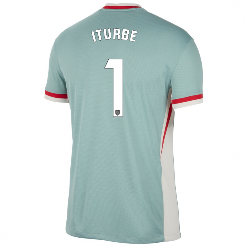 Kids Football Alejandro Iturbe #1 Light Beige Blue Away Jersey 2024/25 T-Shirt