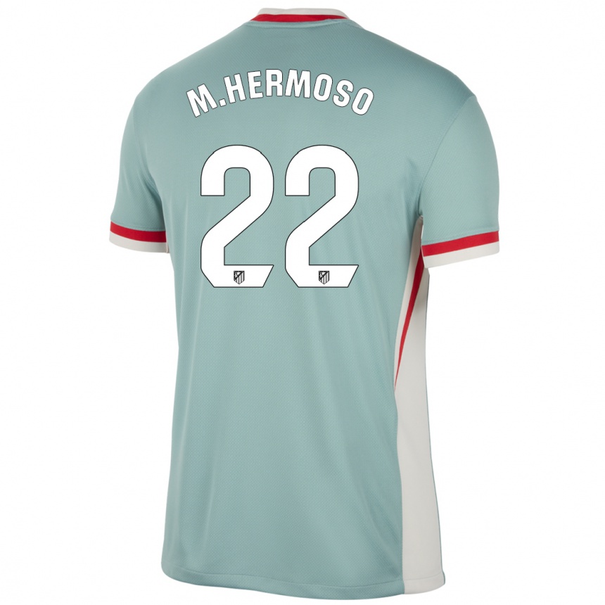 Kids Football Mario Hermoso #22 Light Beige Blue Away Jersey 2024/25 T-Shirt