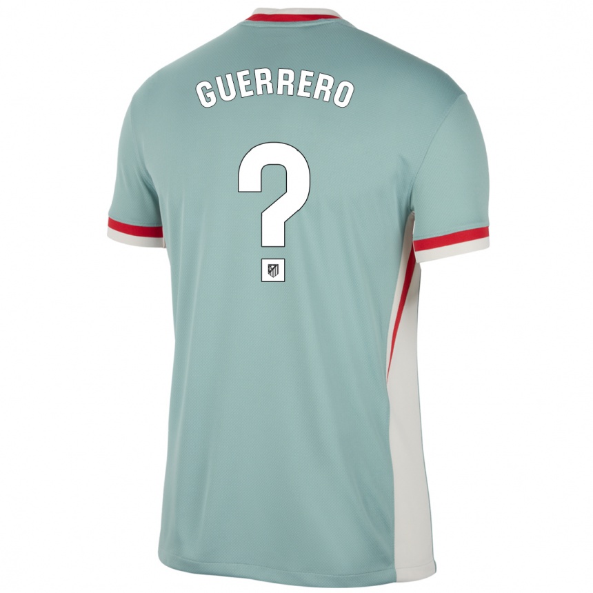 Kids Football Sergio Guerrero #0 Light Beige Blue Away Jersey 2024/25 T-Shirt