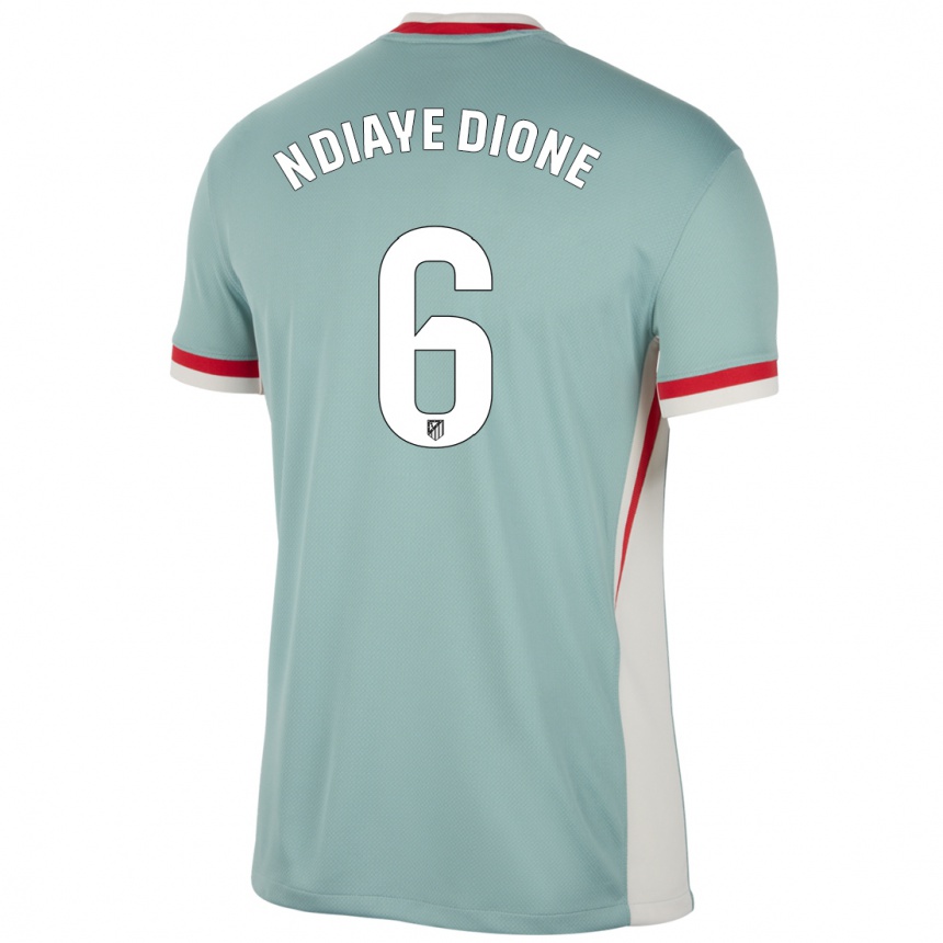 Kids Football Assane Ndiaye Dione #6 Light Beige Blue Away Jersey 2024/25 T-Shirt