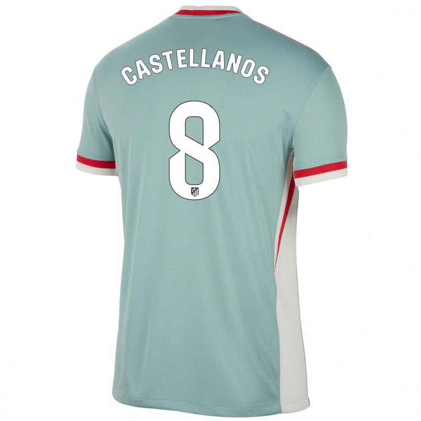 Kids Football Jorge Castellanos #8 Light Beige Blue Away Jersey 2024/25 T-Shirt