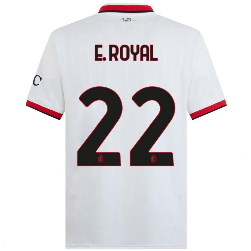 Kids Football Emerson Royal #22 White Black Red Away Jersey 2024/25 T-Shirt