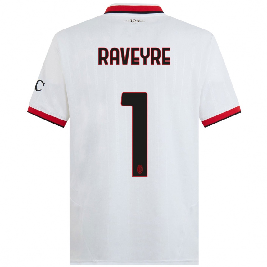 Kids Football Noah Raveyre #1 White Black Red Away Jersey 2024/25 T-Shirt