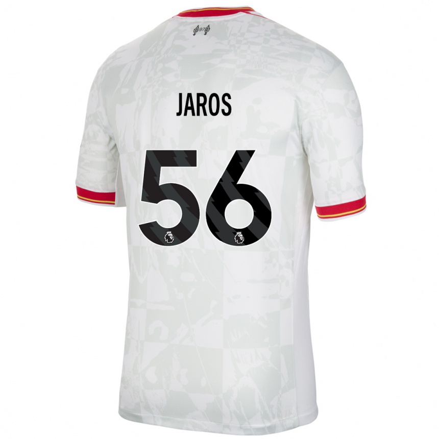 Kids Football Vitezslav Jaros #56 White Red Black Third Jersey 2024/25 T-Shirt