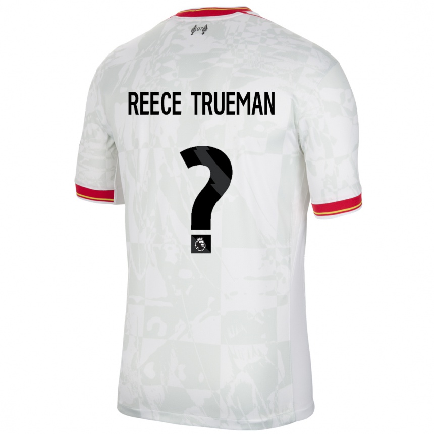 Kids Football Reece Trueman #0 White Red Black Third Jersey 2024/25 T-Shirt