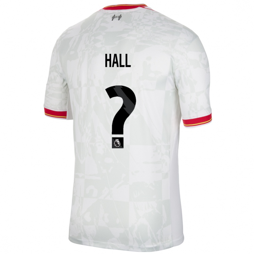 Kids Football Bailey Hall #0 White Red Black Third Jersey 2024/25 T-Shirt