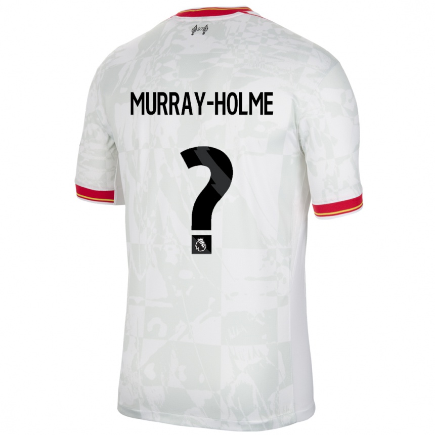 Kids Football Hadyn Murray-Holme #0 White Red Black Third Jersey 2024/25 T-Shirt