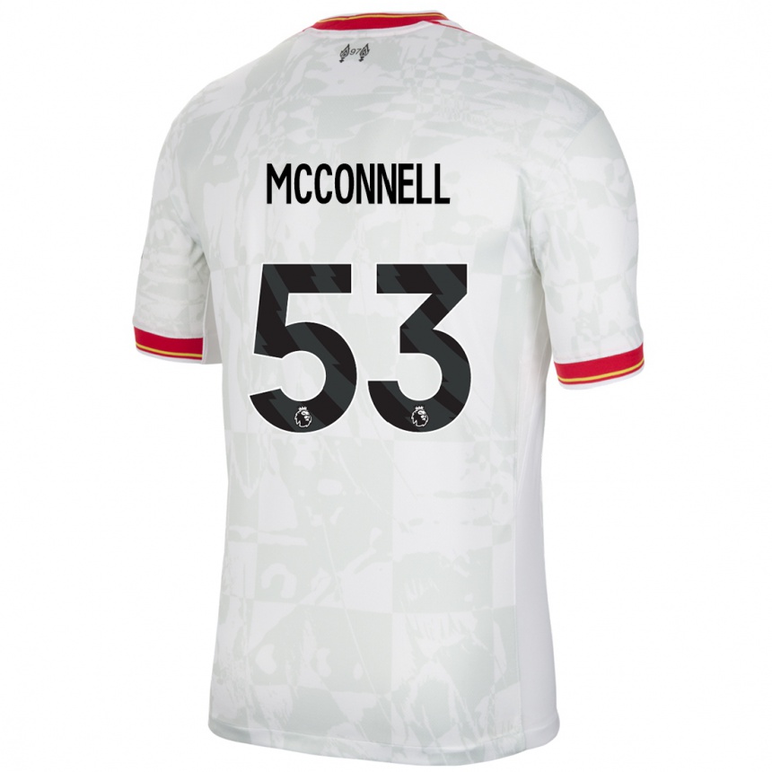 Kids Football James Mcconnell #53 White Red Black Third Jersey 2024/25 T-Shirt