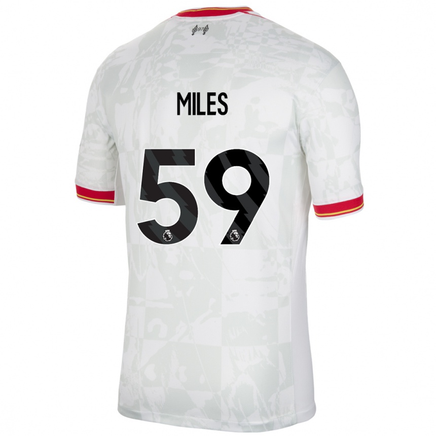 Kids Football Terence Miles #59 White Red Black Third Jersey 2024/25 T-Shirt