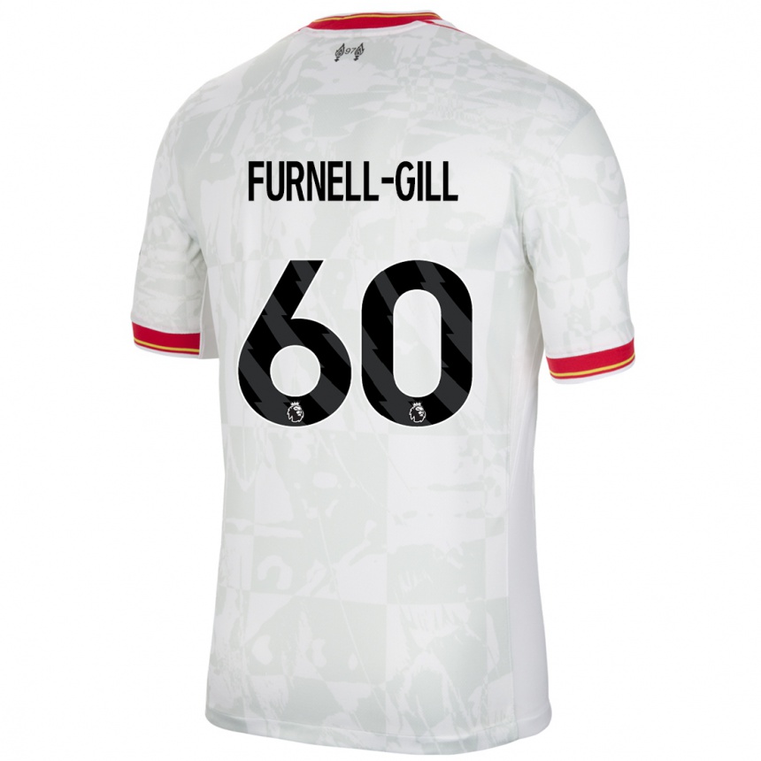 Kids Football Luca Furnell-Gill #60 White Red Black Third Jersey 2024/25 T-Shirt