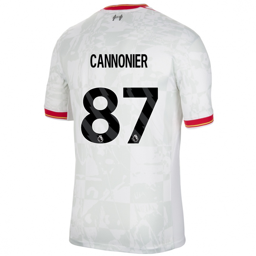 Kids Football Oakley Cannonier #87 White Red Black Third Jersey 2024/25 T-Shirt