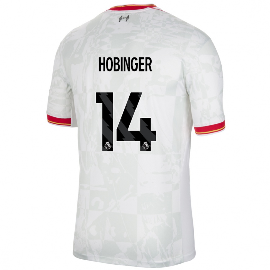 Kids Football Marie Höbinger #14 White Red Black Third Jersey 2024/25 T-Shirt