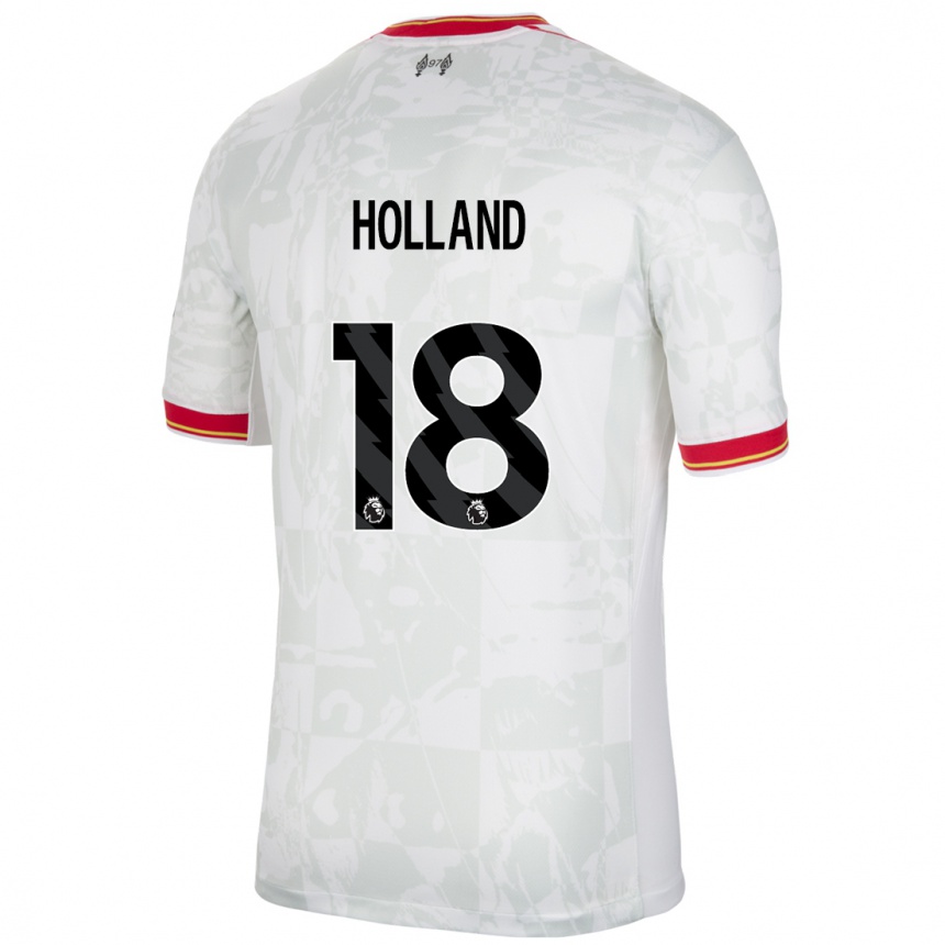 Kids Football Ceri Holland #18 White Red Black Third Jersey 2024/25 T-Shirt