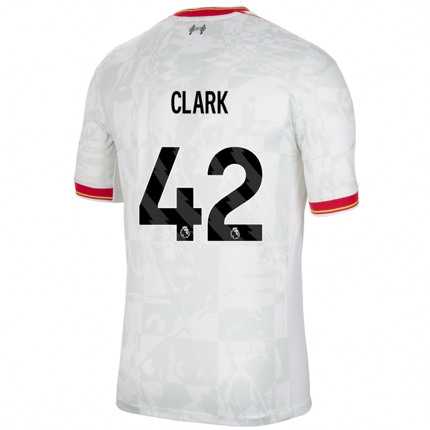 Kids Football Bobby Clark #42 White Red Black Third Jersey 2024/25 T-Shirt