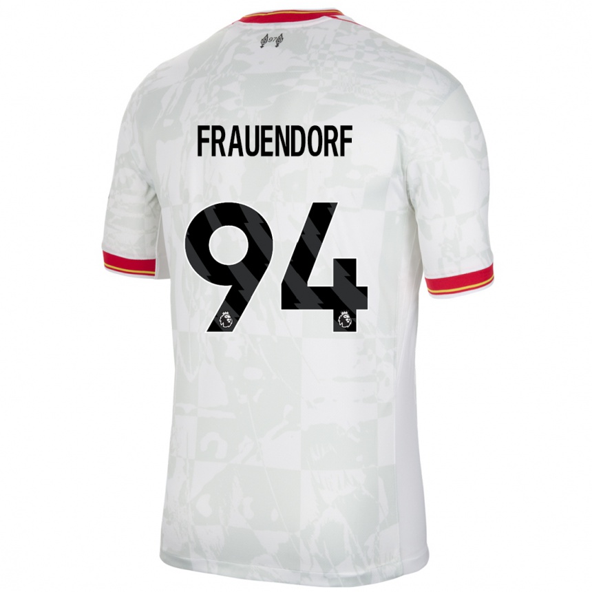 Kids Football Melkamu Frauendorf #94 White Red Black Third Jersey 2024/25 T-Shirt