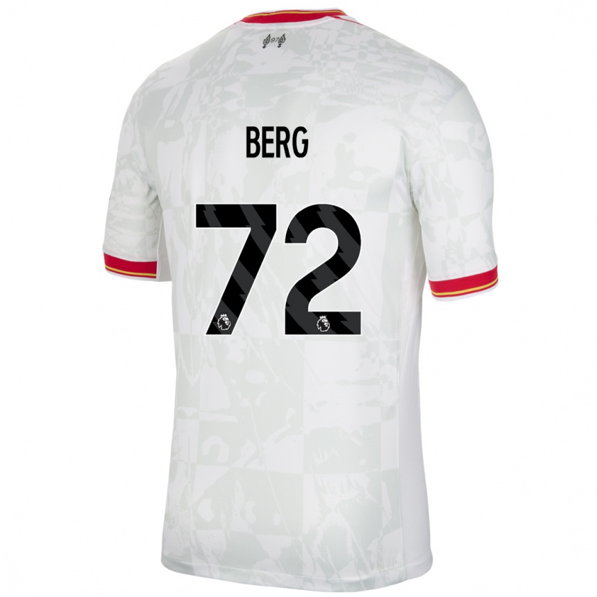 Kids Football Sepp Van Den Berg #72 White Red Black Third Jersey 2024/25 T-Shirt