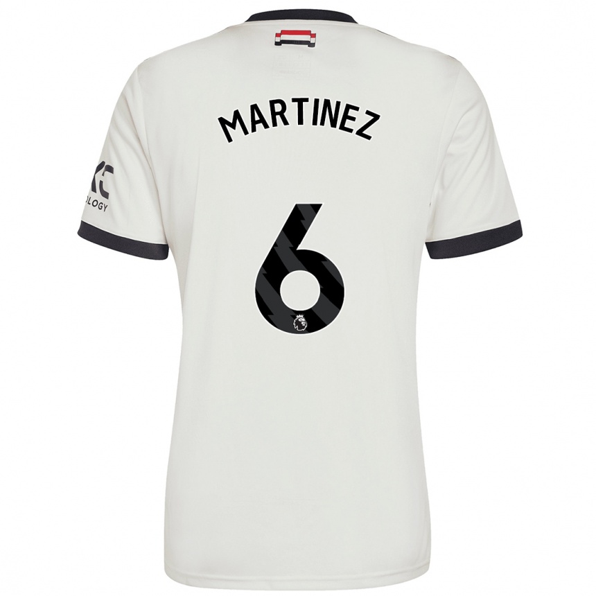 Kids Football Lisandro Martinez #6 Off White Third Jersey 2024/25 T-Shirt