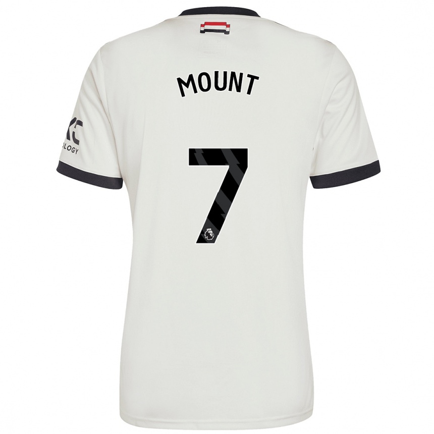 Kids Football Mason Mount #7 Off White Third Jersey 2024/25 T-Shirt